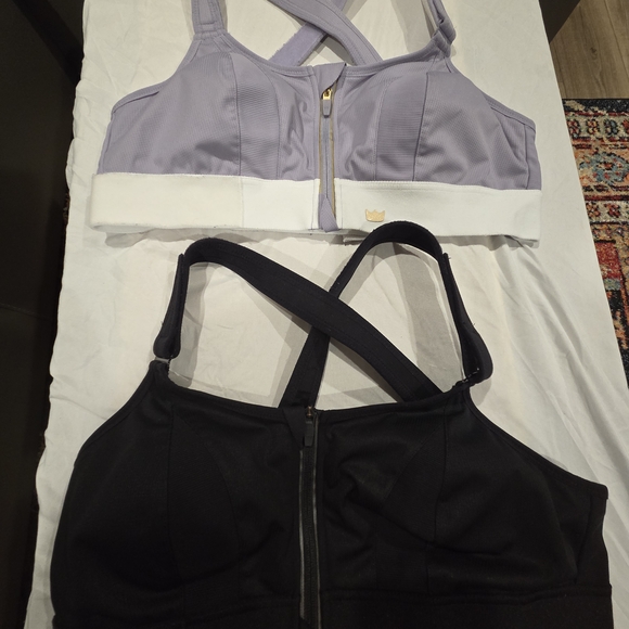 SHEFIT Other - SHEFIT Cross-Back Sports Bras - Black and Light Purple
